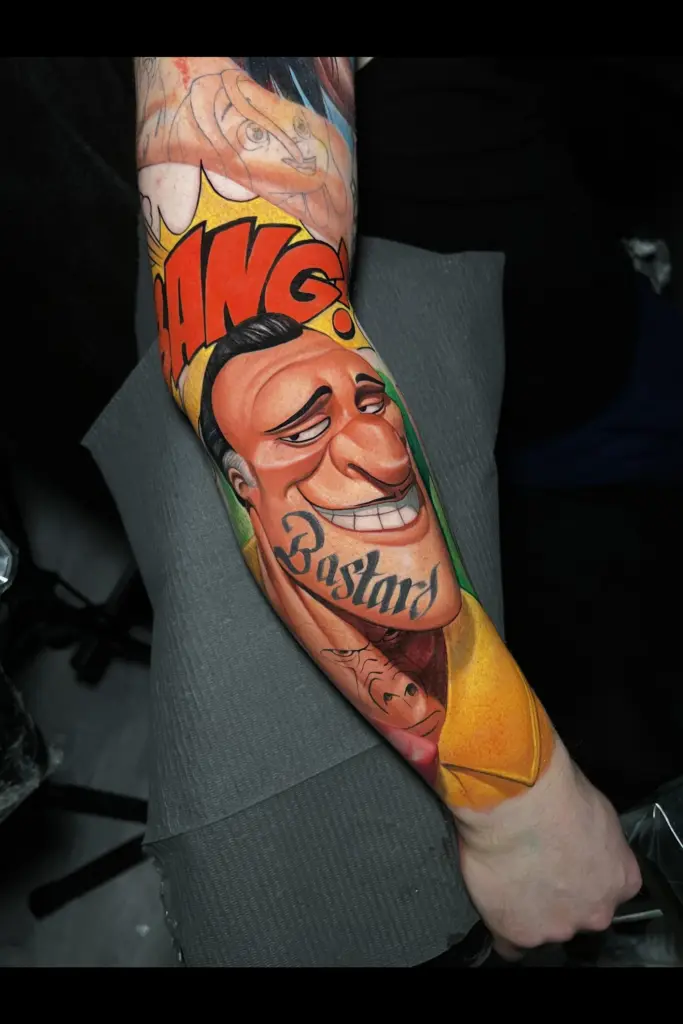Aldo Raine – Inglourious Basterds portrait tattoo by Pablo Frias