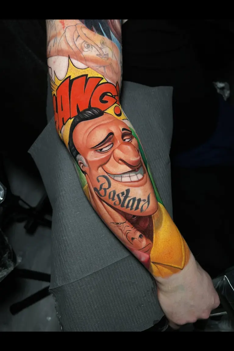Aldo Raine – Inglourious Basterds portrait tattoo by Pablo Frias